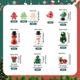 46Pcs Christmas Lampwork Beads Snowman Gloves Christmas Tree for DIY Jewelry