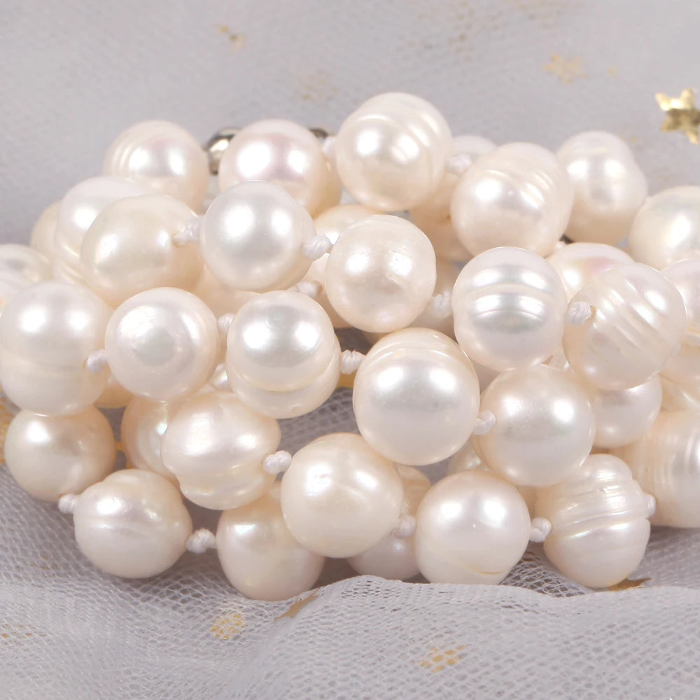 Freshwater Pearl Necklace Irregular Shape Punch Pearl Choker Vintage Jewelry