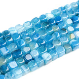 46pcs Natural Stone Agates Beads Cube Spacer Square Beads Jewelry Making DIY