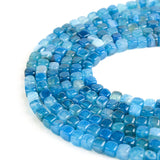 46pcs Natural Stone Agates Beads Cube Spacer Square Beads Jewelry Making DIY