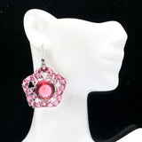 Women's 46x22mm Pink Kunzite Silver Earrings