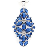 Bride Wedding Silver Pendant with Citrine Peridot Aquamarine Tanzanite