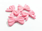 60pcs Pink Acrylic Bow Beads For Kids Necklace Making