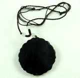 47*47MM Lantian Jade Bat Flower Pendant Necklace