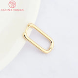 4PCS 11x22MM 24K Brass Earring Hoop Earring Clasp DIY Jewelry Making