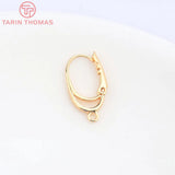 6PCS 10.5x19.5MM 24K Brass Earring Hoop DIY Jewelry Making