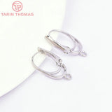 6PCS 10.5x19.5MM 24K Brass Earring Hoop DIY Jewelry Making