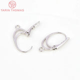 6PCS 10.5x19.5MM 24K Brass Earring Hoop DIY Jewelry Making