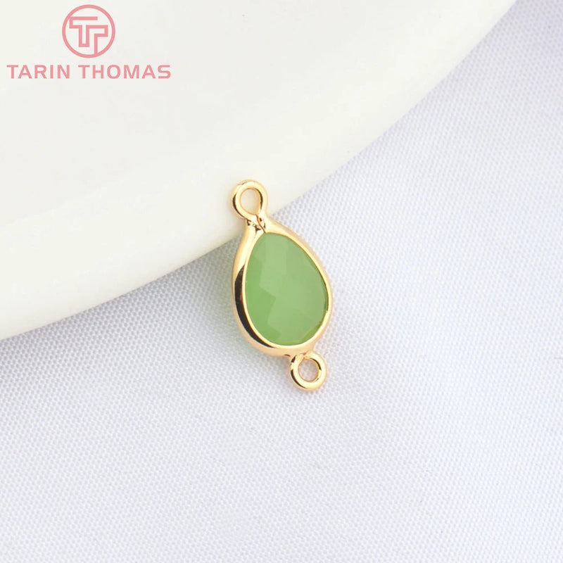 10PCS 7x10MM Tear Drop Shape Charms Pendants for DIY Jewelry Making