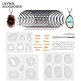 47pcs Silicone Pendant Mold Set DIY Necklace Pendant Making