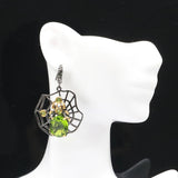 Spider Pendant Set with Green Peridot for Men, 13.5g