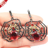 Spider Pendant & Earrings Set with Orange Spessartine Garnet for Men