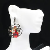 Spider Pendant & Earrings Set with Orange Spessartine Garnet for Men