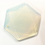 48*43mm Cubic Hexagonal Natural Stone Pendant for Necklaces - Sand Agates
