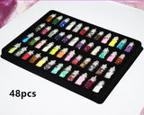 48 Bottles Flash Powder Sequins Glitter Set for DIY Crafts UV Resin Mold Acc