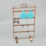 48-Hole Metal Jewelry Display Box Necklace Pandents Ring Earrings Organizer