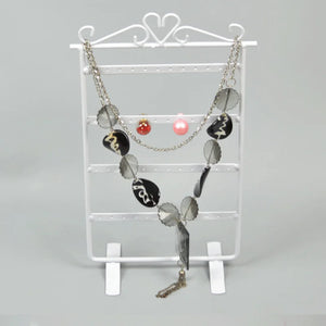48-Hole Metal Jewelry Display Box Necklace Pandents Ring Earrings Organizer