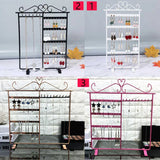 48-Hole Metal Jewelry Display Box Necklace Pandents Ring Earrings Organizer
