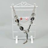 48-Hole Metal Jewelry Display Box Necklace Pandents Ring Earrings Organizer