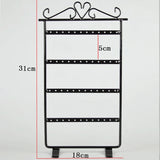 48-Hole Metal Jewelry Display Box Necklace Pandents Ring Earrings Organizer