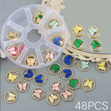 48 Pcs Multicolor Acrylic Butterfly Charms for DIY Jewelry Making