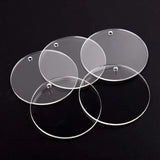 48 Pcs Acrylic Discs Keychain DIY Set Transparent Blank Kit Tassels Keyring