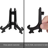 48 Plastic Plate Stand Holder Display Easel Stands 3 Inch Black