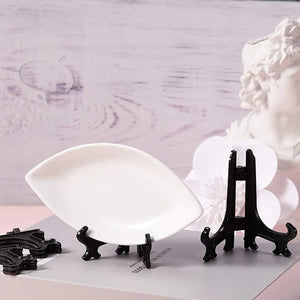 48 Plastic Plate Stand Holder Display Picture Easel Stand (Black)