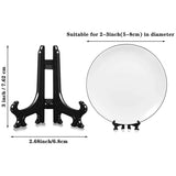 48 Plastic Plate Stand Holder Display Picture Easel Stand (Black)