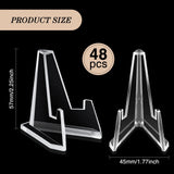 48 Pack Mini Clear Acrylic Easel Sports Card Stand 2.25 Inch Coins Display Stand