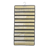 48 Pockets Double Sided Hanging Jewelry Organizer Storage Bag