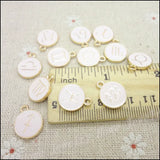 48 pcs Zodiac Pendant Charms Alloy Floating DIY Jewelry Findings