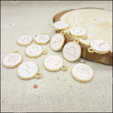 48 pcs Zodiac Pendant Charms Alloy Floating DIY Jewelry Findings