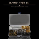Leather Rivets Double Cap Rivet Set with Tools - 480 Sets