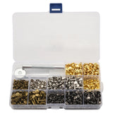 Leather Rivets Double Cap Rivet Set with Tools - 480 Sets