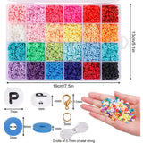 Polymer Clay Beads Set with Letter Beads and Clasp