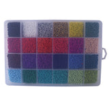 48000 Pcs Multicolor 2Mm Glass Seed Beads Kit with Clasps, Rings, String
