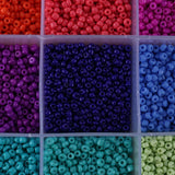 48000 Pcs Multicolor 2Mm Glass Seed Beads Kit with Clasps, Rings, String