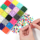 4800PCS Clay Beads 6mm 24 Colors Polymer Spacer Beads DIY Jewelry Making