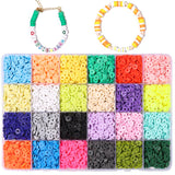 4800PCS Clay Beads 6mm 24 Colors Polymer Spacer Beads DIY Jewelry Making