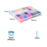 4800PCS Clay Beads 6mm 24 Colors Polymer Spacer Beads DIY Jewelry Making