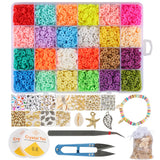 Polymer Clay Spacer Beads Kit for Jewelry Making DIY Bracelet Set