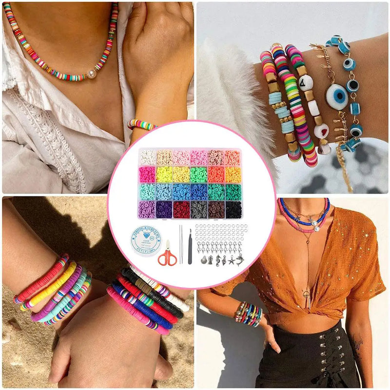 4800Pcs Polymer Clay Beads, 6mm Beads 20 Bright Colors