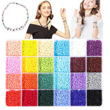 4800pcs Jewelry Making Kit Czech Glass Seed Beads Box Set Beading Cord DIY