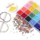 4800pcs Jewelry Making Kit Czech Glass Seed Beads Box Set Beading Cord DIY