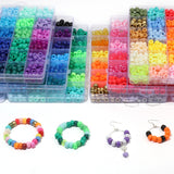 480pcs Boxed Pony Beads Kits Big Hole Letters Acrylic Spacer Beads