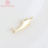 24K Brass Natural Shell Fish Shape Pendants DIY Jewelry Making Findings