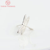 10PCS 16x11MM Dragonfly Stud Earrings Platinum Brass DIY Jewelry Findings