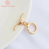 6 Sets 13x14MM 24K Brass Bracelet O Toggle Clasps DIY Jewelry Making Findings
