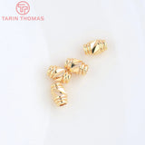 20PCS 4x6.5MM Hole1.5MM Brass Barrel Spacer Beads DIY Jewelry
